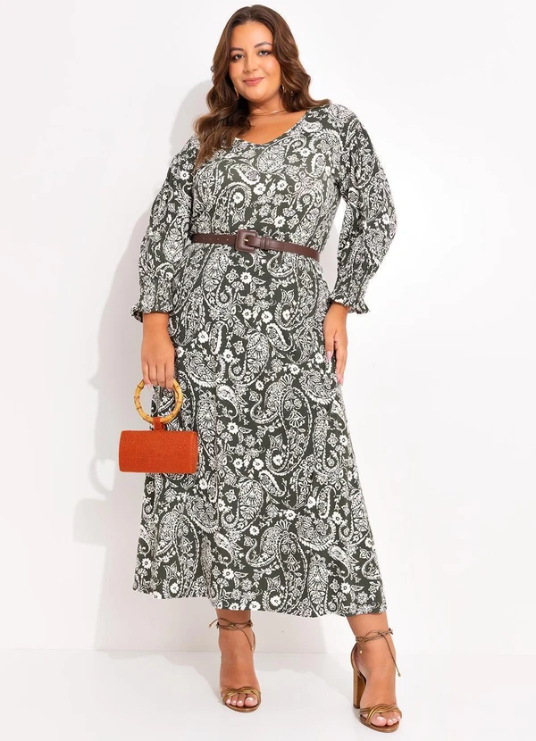 Marguerite - Vestido Paisley em Malha de Viscose 2