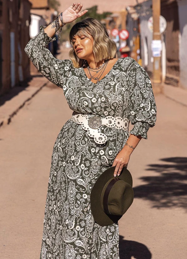 Marguerite - Vestido Paisley em Malha de Viscose 10