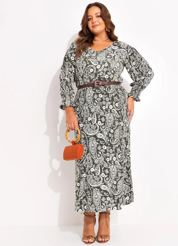 Marguerite - Vestido Paisley em Malha de Viscose 7