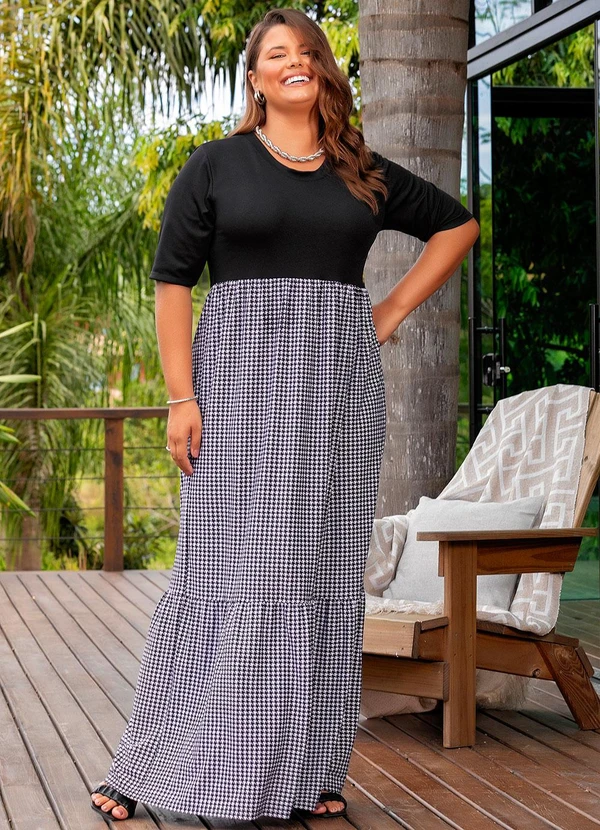 Plus Size Vestido De Crepe Listrado Top Vestido De Linho Listrado