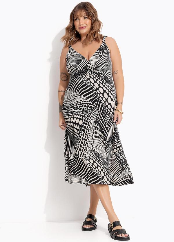 Vestido (Po Abstrato) em Canelado