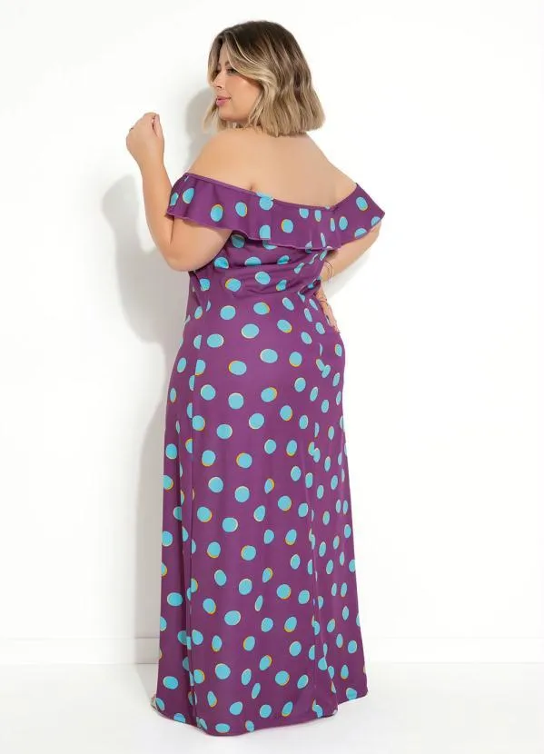 Marguerite - Vestido Poá Pink com Babadinhos Plus Size 2