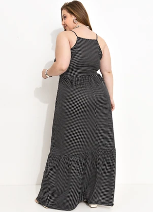 Marguerite - Vestido Poá Preto em Malha - MARGUERITE