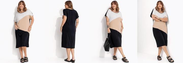 Vestido Preto em Malha de Viscose