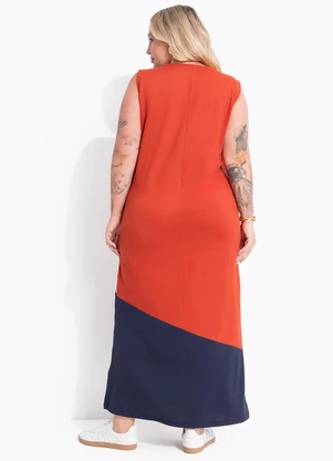 Marguerite - Vestido Tricolor em Malha Suede - MARGUERITE