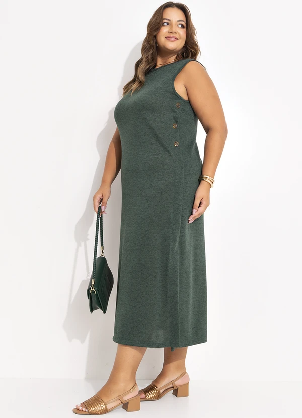 Marguerite - Vestido Verde Escuro em Malha 8