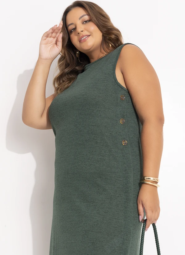 Marguerite - Vestido Verde Escuro em Malha