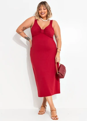 Marguerite - Vestido Vermelho em Malha de Viscose - MARGUERITE