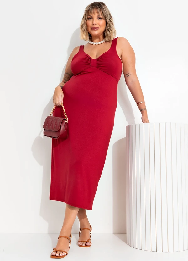 Marguerite - Vestido Vermelho em Malha de Viscose 2