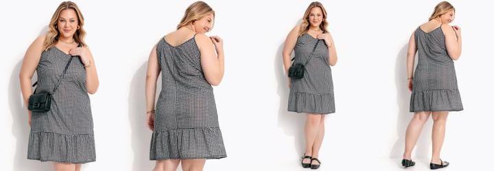 Vestido Vichy Preto e Branco