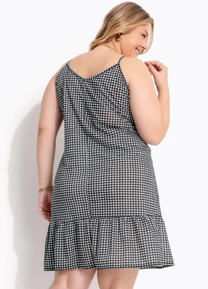 Marguerite - Vestido  Vichy Preto e Branco - MARGUERITE