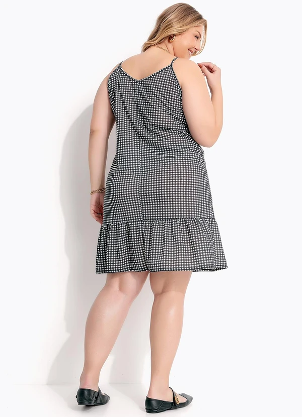 Marguerite - Vestido  Vichy Preto e Branco 5