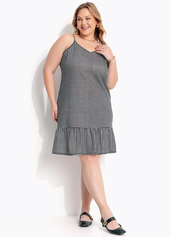 Marguerite - Vestido  Vichy Preto e Branco 6