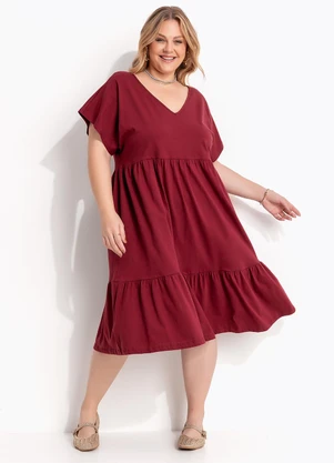 Marguerite - Vestido Vermelho em Malha de Algodão - MARGUERITE