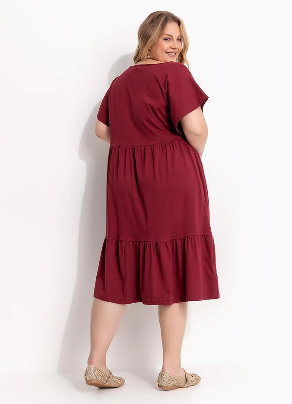 Marguerite - Vestido Vermelho em Malha de Algodão 2