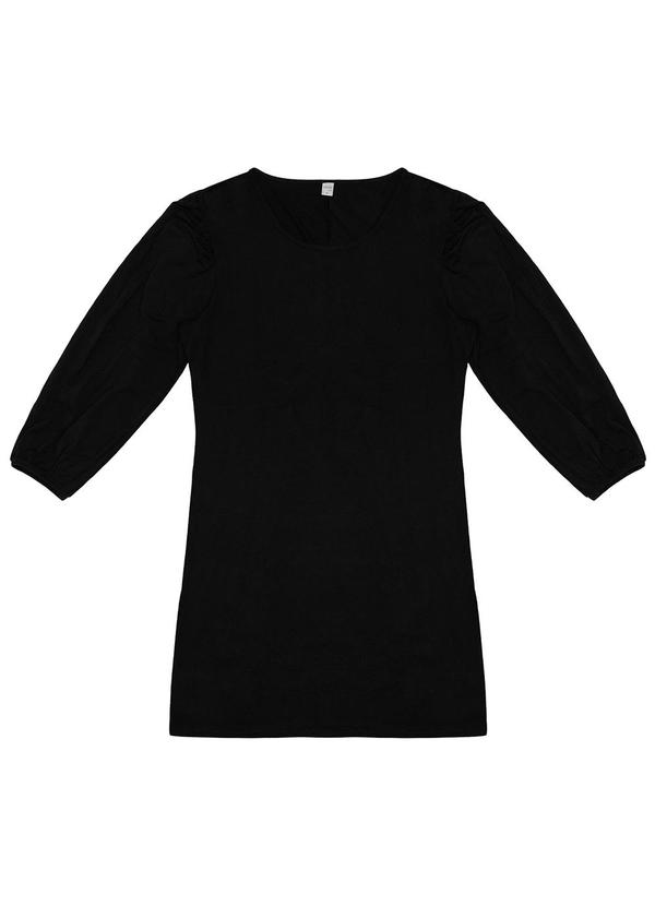 Infinita Cor - Vestido Manga Longa Plus Preto