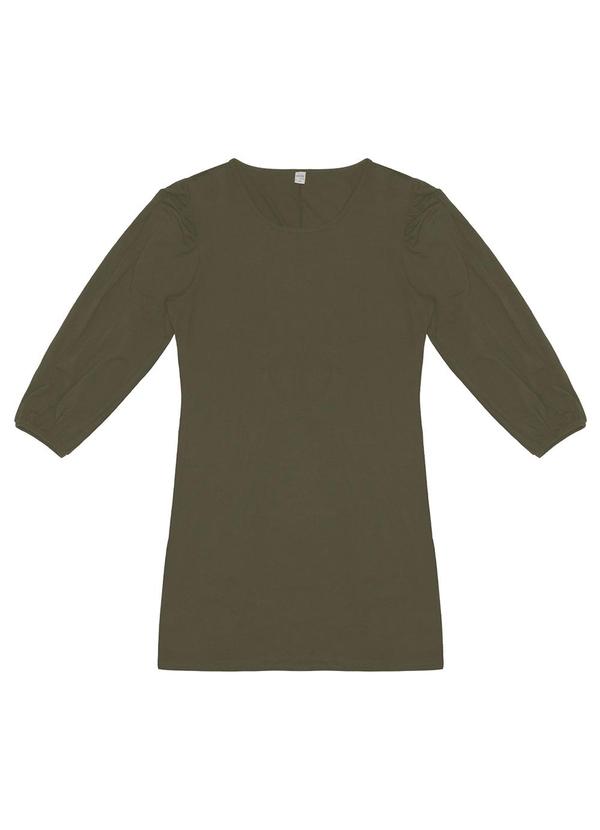 Infinita Cor - Vestido Manga Longa Plus Verde