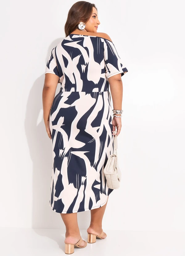 Marguerite - Vestido Abstrata em Malha com Elastano 2