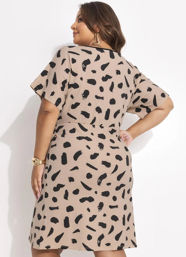 Marguerite - Vestido Abstrata em Malha de Viscose 2