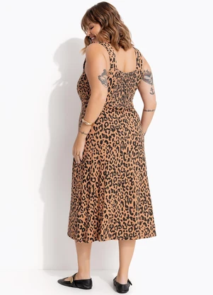 Marguerite - Vestido Animal Print em Malha de Viscose - MARGUERITE