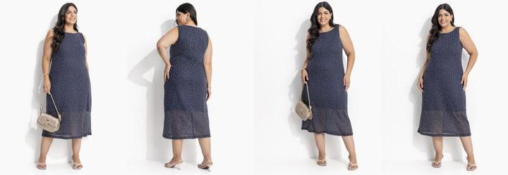 Vestido Azul em Malha Tricot