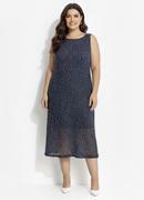 Vestido Azul em Malha Tricot