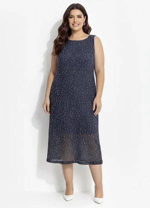 Marguerite - Vestido Azul em Malha Tricot - MARGUERITE