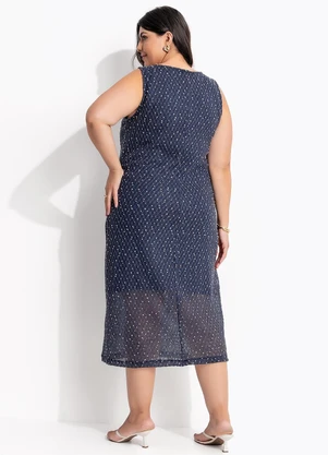 Marguerite - Vestido Azul em Malha Tricot - MARGUERITE
