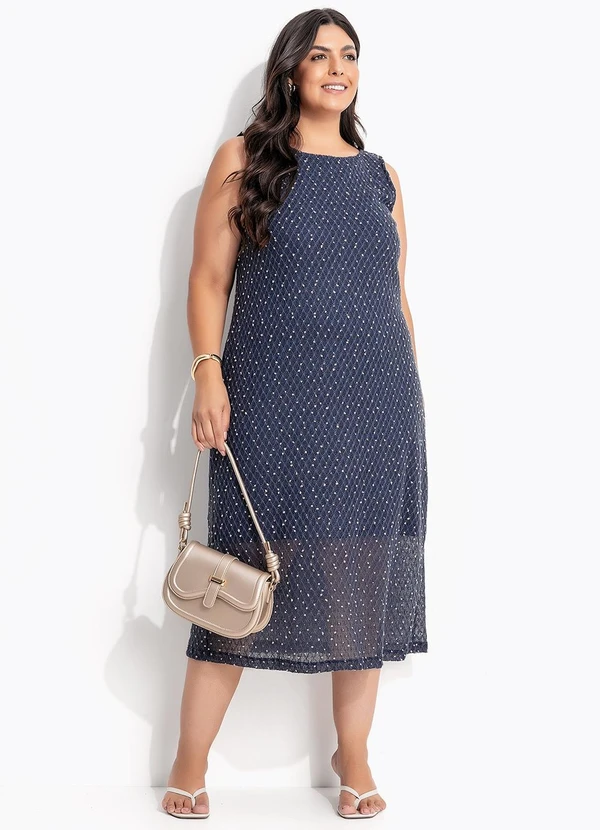 Marguerite - Vestido Azul em Malha Tricot 5