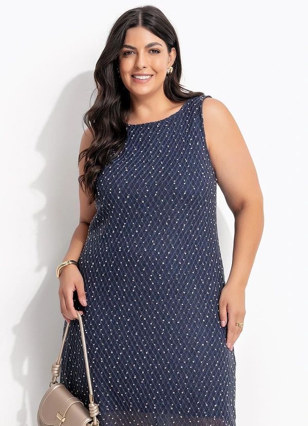 Marguerite - Vestido Azul em Malha Tricot 6