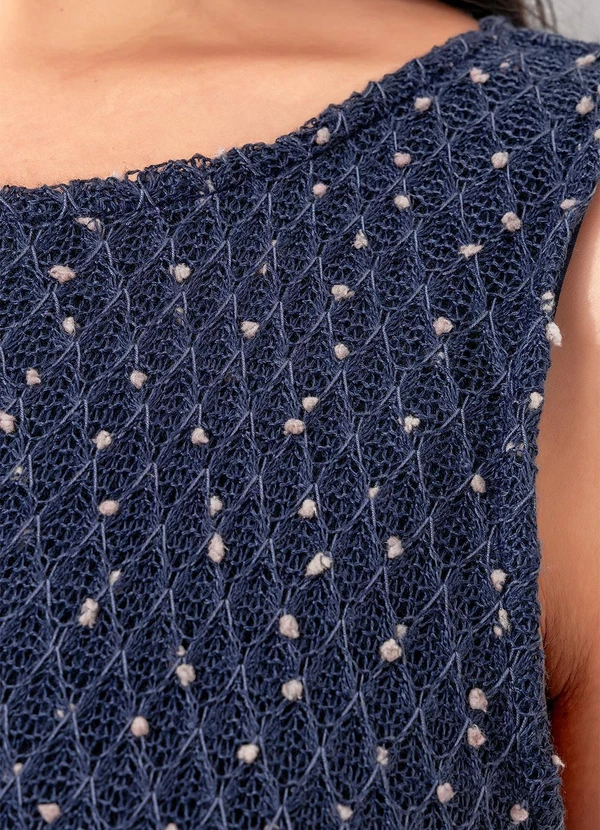 Marguerite - Vestido Azul em Malha Tricot 8