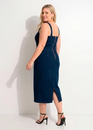 Marguerite - Vestido Azul Escuro em Jeans com Elastano - MARGUERITE