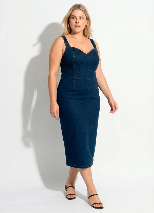 Marguerite - Vestido Azul Escuro em Jeans com Elastano 2