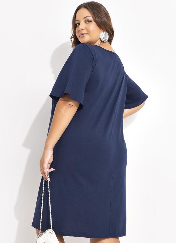 Marguerite - Vestido Azul Escuro em Malha de Algodão 2