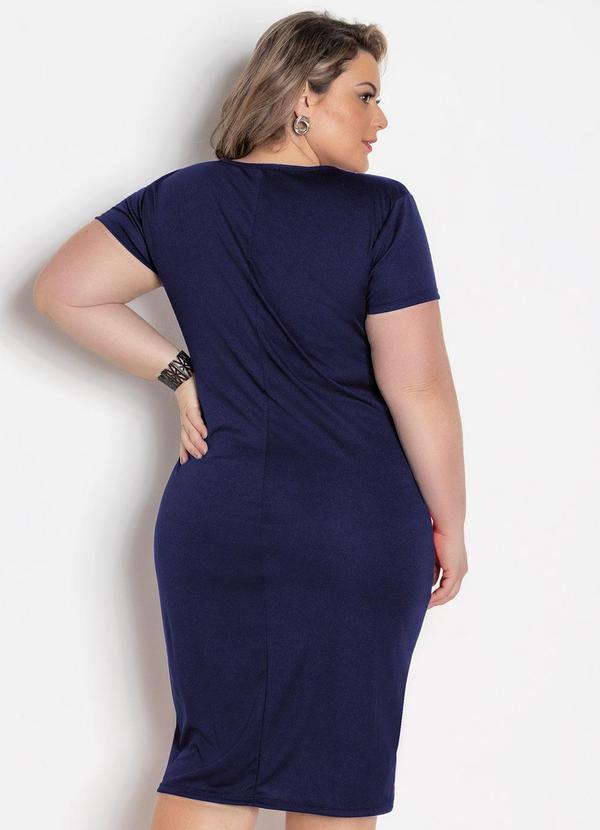 Marguerite - Vestido Azul Marinho em Malha 2