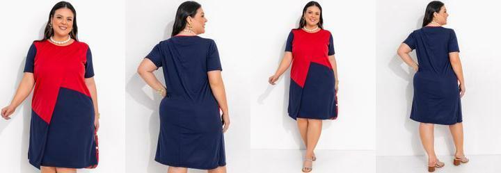 Vestido Azul Marinho em Malha