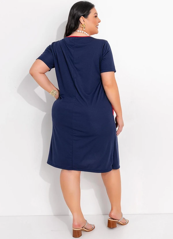 Marguerite - Vestido Azul Marinho em Malha 4