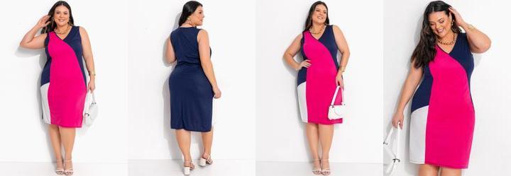 Vestido Azul Marinho em Malha