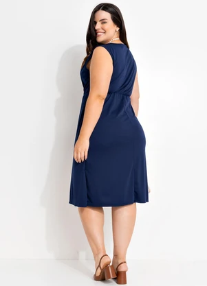 Marguerite - Vestido Azul Marinho em Malha - MARGUERITE