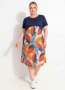 Vestido Azul Marinho em Malha
