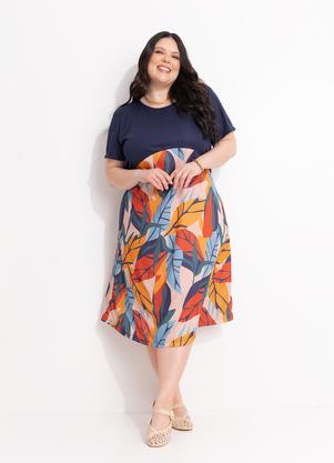 Vestido (Azul Marinho) em Malha