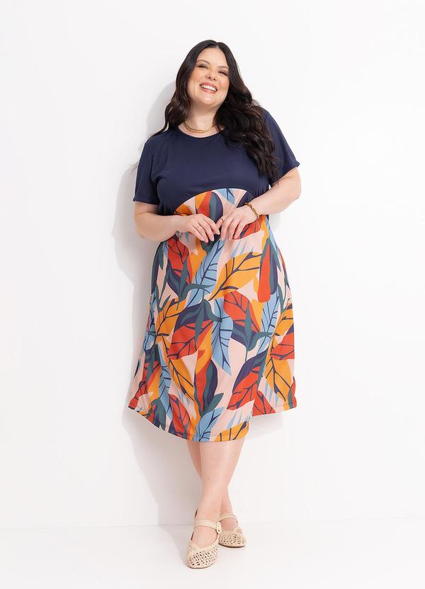 Vestido (Azul Marinho) em Malha