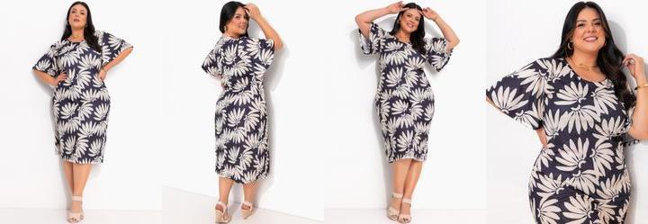 Vestido Bananas em Jersey Acetinado