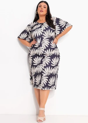 Marguerite - Vestido Bananas em Jersey Acetinado - MARGUERITE