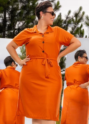 Marguerite - Vestido Caramelo em Malha Crepe - MARGUERITE