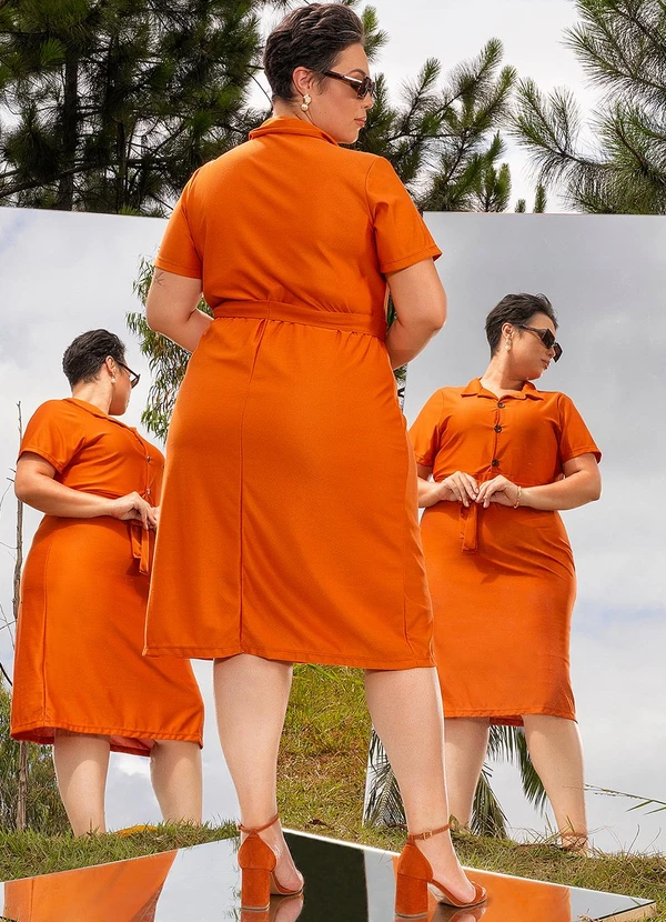 Marguerite - Vestido Caramelo em Malha Crepe 4