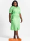 Secret Glam - Vestido Chemise Midi Plus Size Verde - variação: Verde