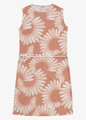 Secret Glam - Vestido Feminino Midi Estampado Marrom - SECRET GLAM
