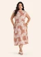 Secret Glam - Vestido Feminino Midi Estampado Marrom - variação: Marrom