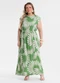 Secret Glam - Vestido Feminino Midi Estampado Marrom - variação: Verde
